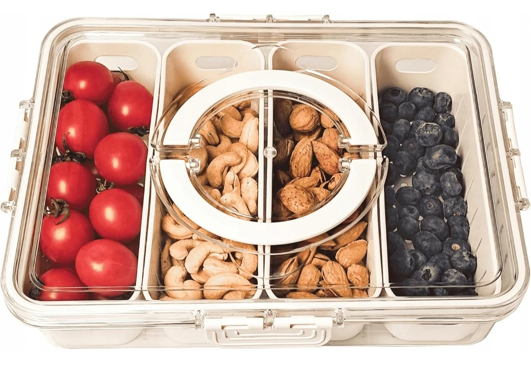 Snack Box with Compartments and Lid