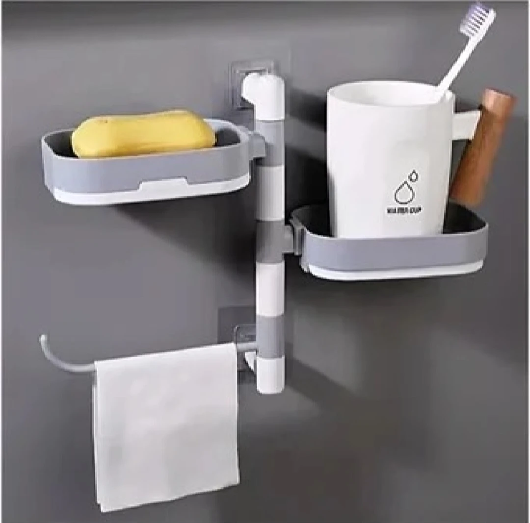 Rotary Drawer Type Soap Box – Multifunctional Ceramic Wall Mount Shelf